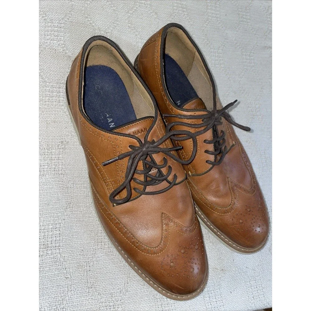 Cole Haan 360 Men’s Wingtip Comfort Shoes Sz 12 M Brown Leather Going Out Party